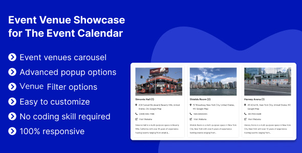 Event Venue Showcase For The Event Calendar Preview Wordpress Plugin - Rating, Reviews, Demo & Download