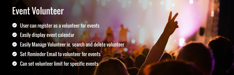 Event Volunteer Preview Wordpress Plugin - Rating, Reviews, Demo & Download