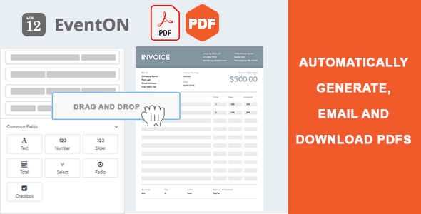 EventON PDF Customizer – EventON Invoices Preview Wordpress Plugin - Rating, Reviews, Demo & Download
