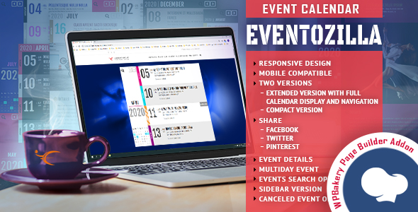 EventoZilla – Event Calendar – Addon For WPBakery Page Builder Preview Wordpress Plugin - Rating, Reviews, Demo & Download