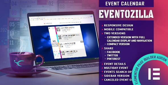 EventoZilla – Event Calendar – Elementor Widget Addon Preview Wordpress Plugin - Rating, Reviews, Demo & Download