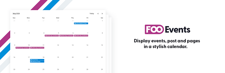 Events Calendar By FooEvents Preview Wordpress Plugin - Rating, Reviews, Demo & Download