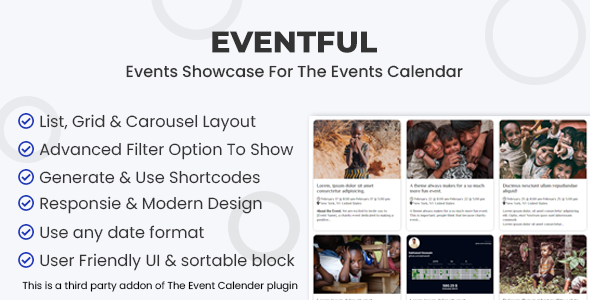 Events Showcase For The Events Calendar Preview Wordpress Plugin - Rating, Reviews, Demo & Download
