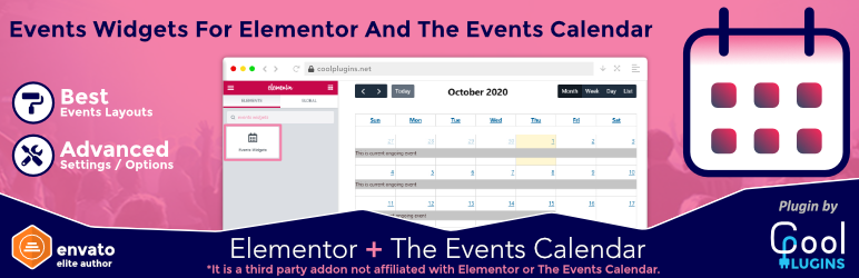 Events Widgets For Elementor And The Events Calendar Preview Wordpress Plugin - Rating, Reviews, Demo & Download