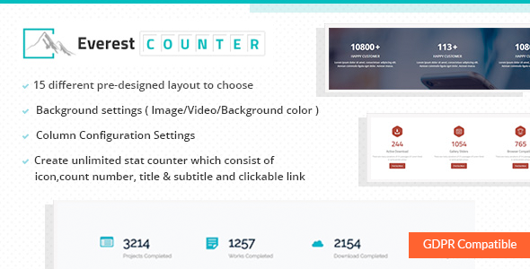 Everest Counter – Beautiful Stat Counter Plugin For WordPress Preview - Rating, Reviews, Demo & Download