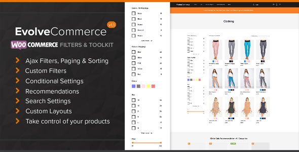 Evolve Commerce – WooCommerce Filters & Toolkit Preview Wordpress Plugin - Rating, Reviews, Demo & Download
