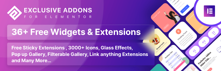 Exclusive Addons For Elementor Preview Wordpress Plugin - Rating, Reviews, Demo & Download