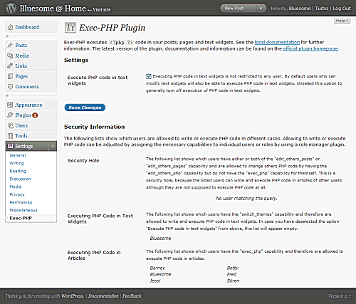Exec-PHP Preview Wordpress Plugin - Rating, Reviews, Demo & Download