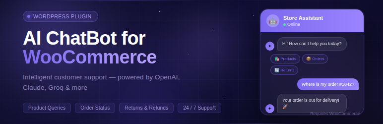 ExertPro AI Store Assistant For WooCommerce Preview Wordpress Plugin - Rating, Reviews, Demo & Download
