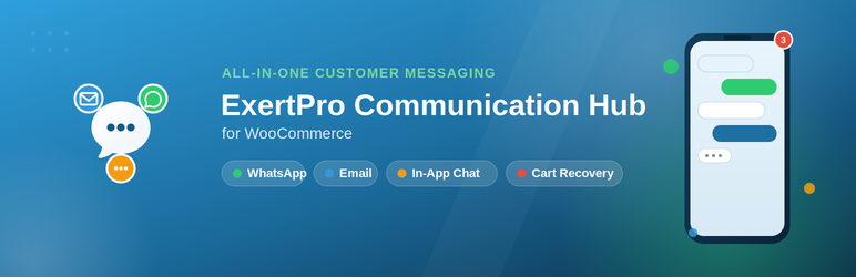 Exertpro Communication Hub For WooCommerce Preview Wordpress Plugin - Rating, Reviews, Demo & Download