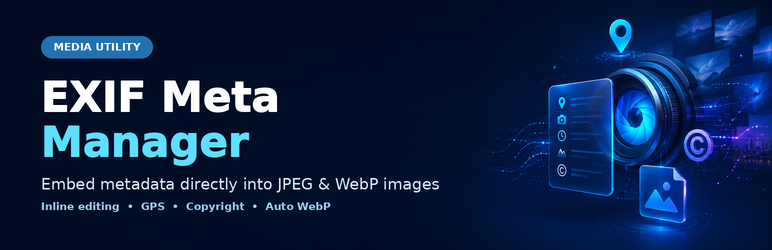 EXIF Meta Manager Preview Wordpress Plugin - Rating, Reviews, Demo & Download