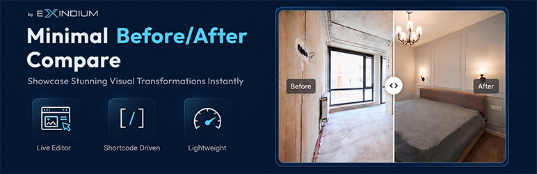 Exindium Before/After Compare Preview Wordpress Plugin - Rating, Reviews, Demo & Download