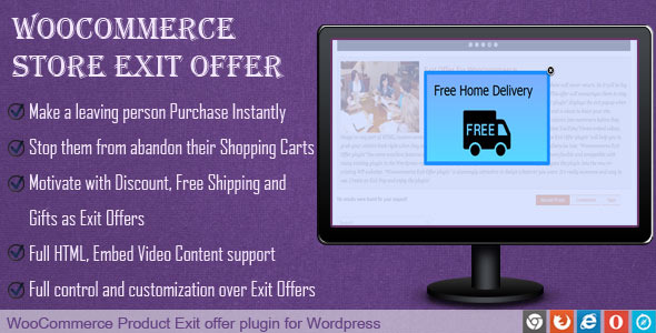 Exit Offer For Woocommerce Preview Wordpress Plugin - Rating, Reviews, Demo & Download