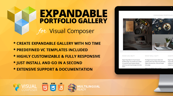 Expandable Portfolio Gallery Addon For WPBakery Page Builder (formerly Visual Composer) Preview Wordpress Plugin - Rating, Reviews, Demo & Download