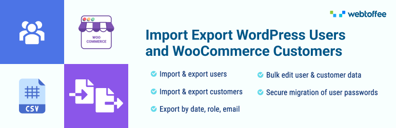 Export And Import Users And Customers Preview Wordpress Plugin - Rating, Reviews, Demo & Download