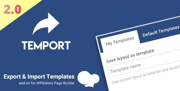 Export & Import Templates WPBakery Page Builder Preview Wordpress Plugin - Rating, Reviews, Demo & Download