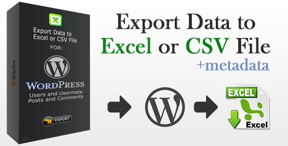 Export Wordpress Data To EXCEL Or CSV File Preview - Rating, Reviews, Demo & Download