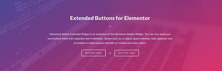 Extended Buttons For Elementor Preview Wordpress Plugin - Rating, Reviews, Demo & Download