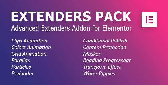 Extenders Pack: Advanced Extenders Addon For Elementor WordPress Plugin Preview - Rating, Reviews, Demo & Download