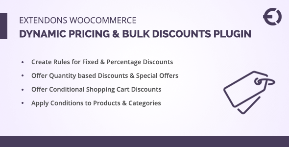 Extendons WooCommerce Dynamic Pricing Plugin & Bulk Discounts Preview - Rating, Reviews, Demo & Download