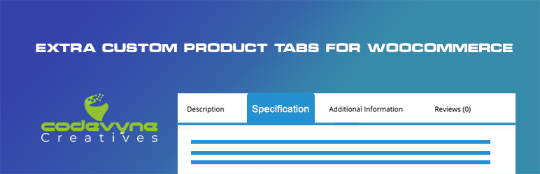 Extra Custom Product Tabs For WooCommerce Preview Wordpress Plugin - Rating, Reviews, Demo & Download