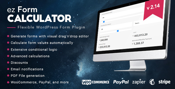 Ez Form Calculator – WordPress Plugin Preview - Rating, Reviews, Demo & Download