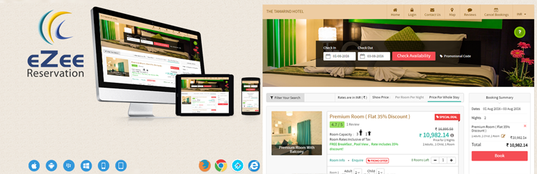 EZee Online Hotel Booking Engine Preview Wordpress Plugin - Rating, Reviews, Demo & Download