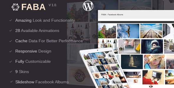FABA – Facebook Albums And Photos Gallery Plugin for Wordpress  Preview - Rating, Reviews, Demo & Download