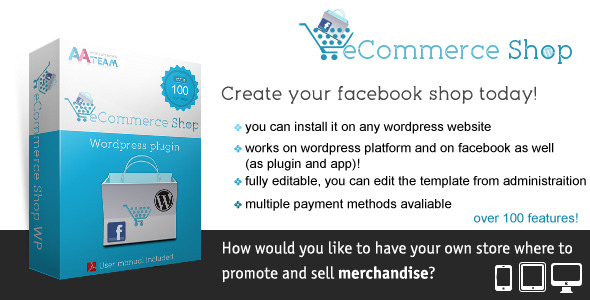 Facebook ECommerce Shop – Wordpress Plugin Preview - Rating, Reviews, Demo & Download