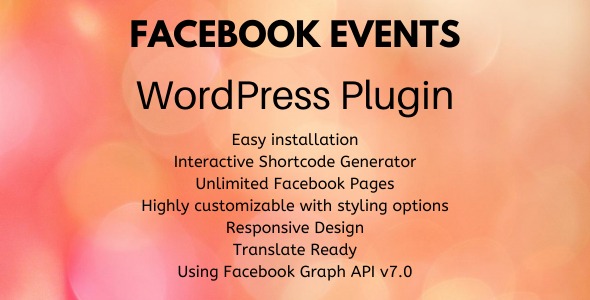 Facebook Events – WordPress Plugin Preview - Rating, Reviews, Demo & Download