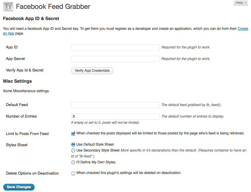 Facebook Feed Grabber Preview Wordpress Plugin - Rating, Reviews, Demo & Download