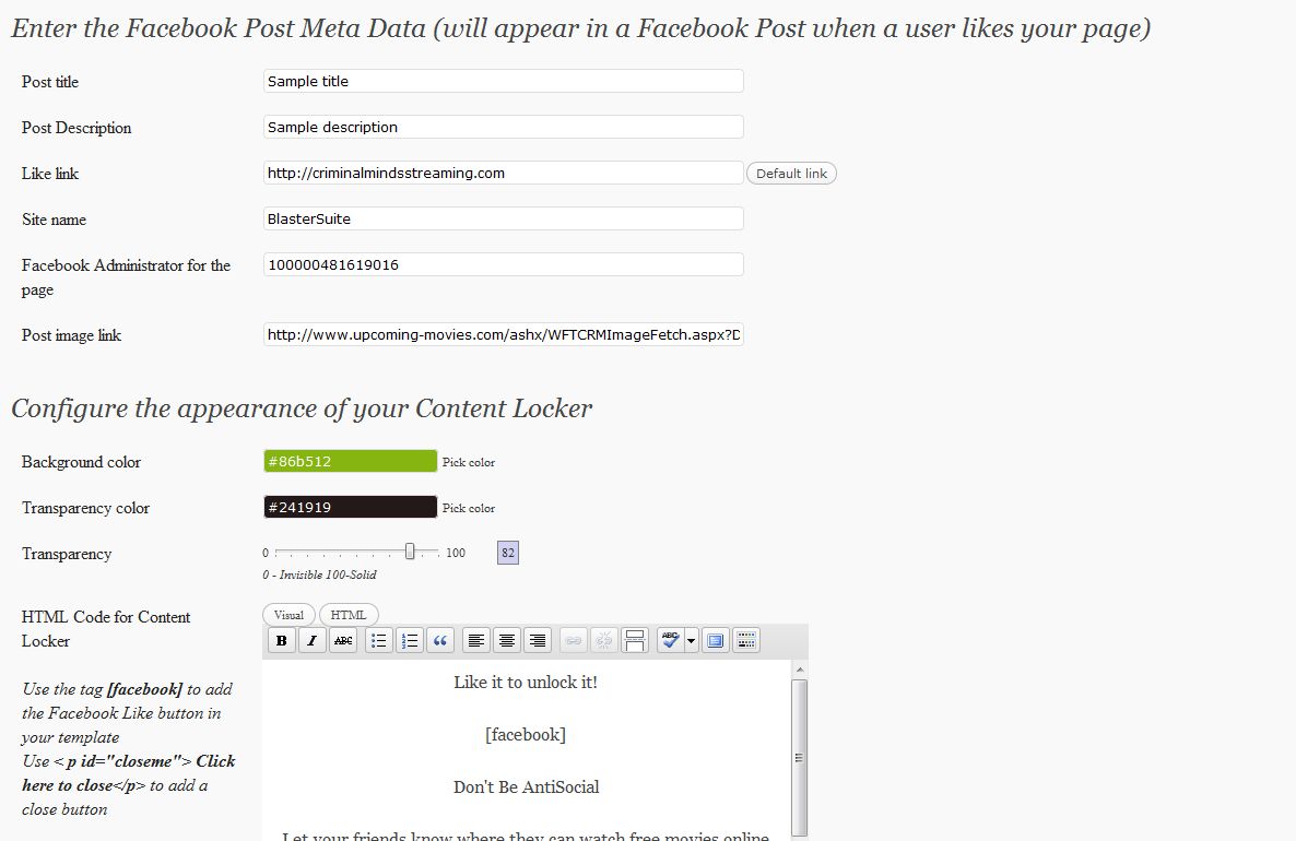 Facebook Like – Content Locker Preview Wordpress Plugin - Rating, Reviews, Demo & Download