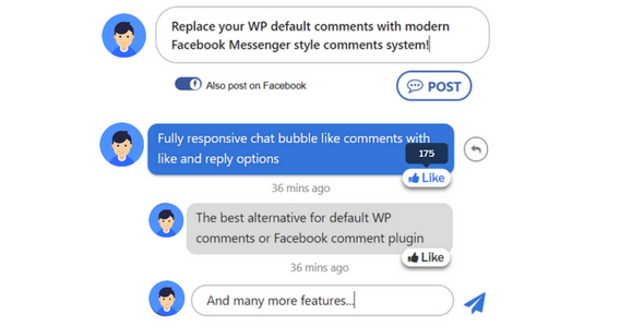 Facebook Messenger Comments Plugin for Wordpress Preview - Rating, Reviews, Demo & Download