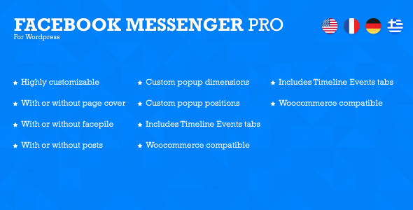 Facebook Messenger Pro Plugin for Wordpress Preview - Rating, Reviews, Demo & Download