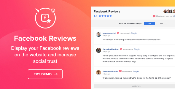 Facebook Reviews – WordPress Facebook Reviews Plugin Preview - Rating, Reviews, Demo & Download