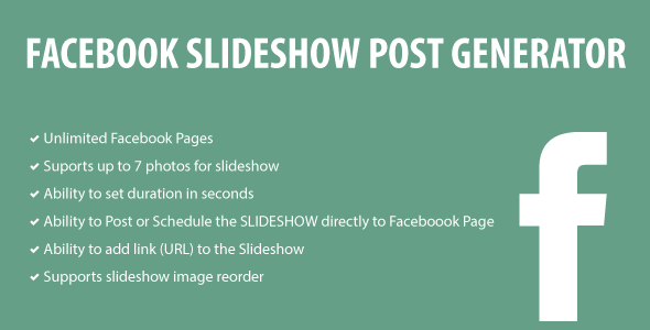 Facebook Slideshow Post Generator  Preview Wordpress Plugin - Rating, Reviews, Demo & Download
