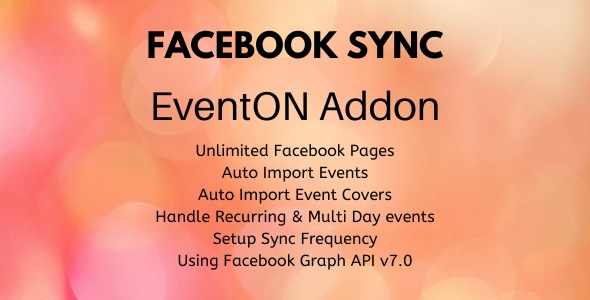 Facebook Sync – EventON Addon Preview Wordpress Plugin - Rating, Reviews, Demo & Download