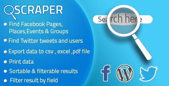 Facebook Twitter Scraper For Business (WP Plugin) Preview - Rating, Reviews, Demo & Download