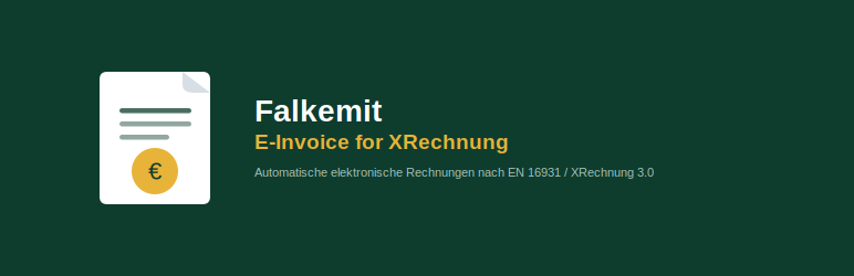 Falkemit E-Invoice For XRechnung Preview Wordpress Plugin - Rating, Reviews, Demo & Download