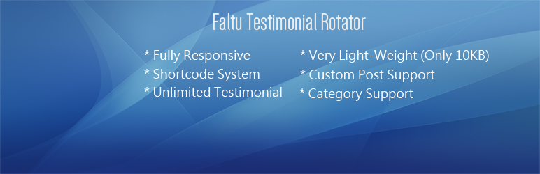 Faltu Testimonial Rotator Preview Wordpress Plugin - Rating, Reviews, Demo & Download