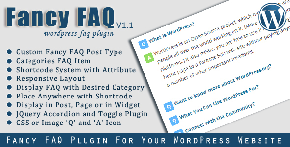 Fancy FAQ – WordPress FAQ Plugin Preview - Rating, Reviews, Demo & Download