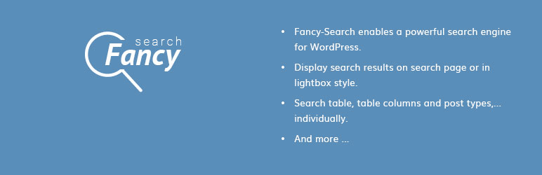 Fancy Search Preview Wordpress Plugin - Rating, Reviews, Demo & Download