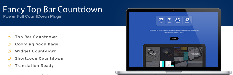 Fancy Top Bar Countdown Preview Wordpress Plugin - Rating, Reviews, Demo & Download