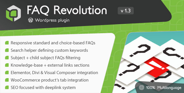 FAQ Revolution – WordPress Plugin Preview - Rating, Reviews, Demo & Download