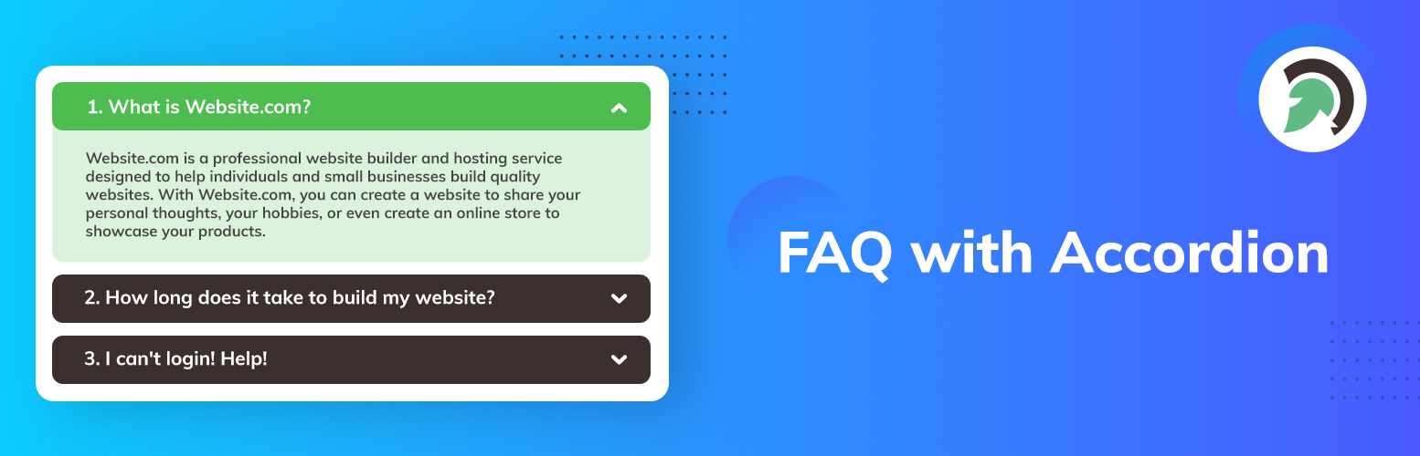 FAQ With Accordion Preview Wordpress Plugin - Rating, Reviews, Demo & Download