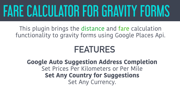 Fare Calculator For Gravity Forms Preview Wordpress Plugin - Rating, Reviews, Demo & Download