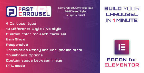Fast Carousel For Elementor – WordPress Plugin Preview - Rating, Reviews, Demo & Download