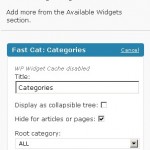 Fast Cat – Fast Categories Widget