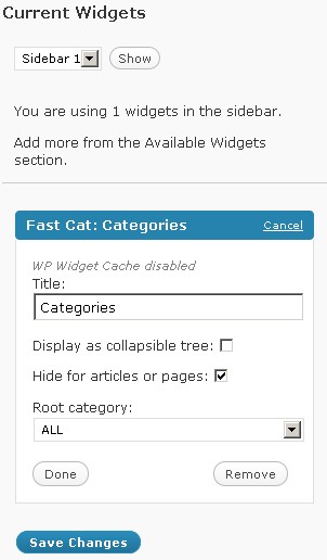 Fast Cat – Fast Categories Widget Preview Wordpress Plugin - Rating, Reviews, Demo & Download