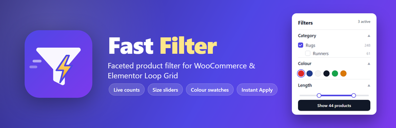 Fast Filter For WooCommerce Preview Wordpress Plugin - Rating, Reviews, Demo & Download